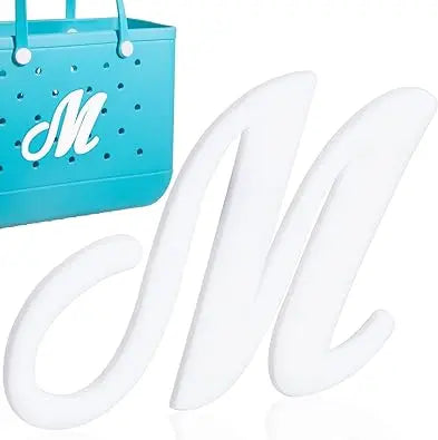 1pc Decorative Letter for Handbag, Color White Alphabet Letters Decor Accessories Alphabet 3D Letters for Beach Tote Bag
