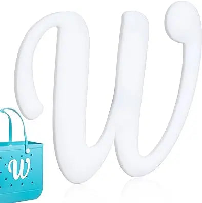 1pc Decorative Letter for Handbag, Color White Alphabet Letters Decor Accessories Alphabet 3D Letters for Beach Tote Bag