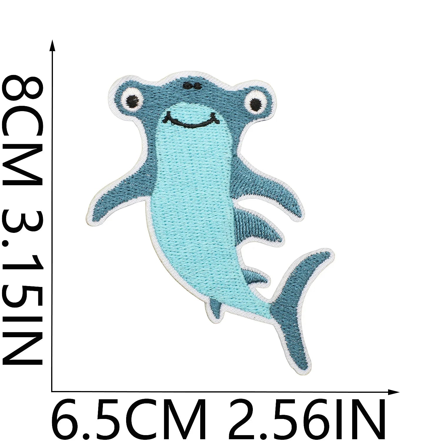 10PCS Marine Creature Embroidered Patches Iron On Patches For Clothes DIY Shark Dolphin Patch Jellyfish Conch Octopus Patch