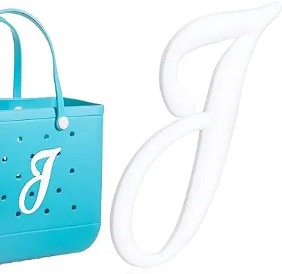 1pc Decorative Letter for Handbag, Color White Alphabet Letters Decor Accessories Alphabet 3D Letters for Beach Tote Bag