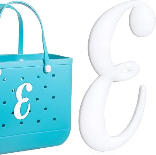 1pc Decorative Letter for Handbag, Color White Alphabet Letters Decor Accessories Alphabet 3D Letters for Beach Tote Bag
