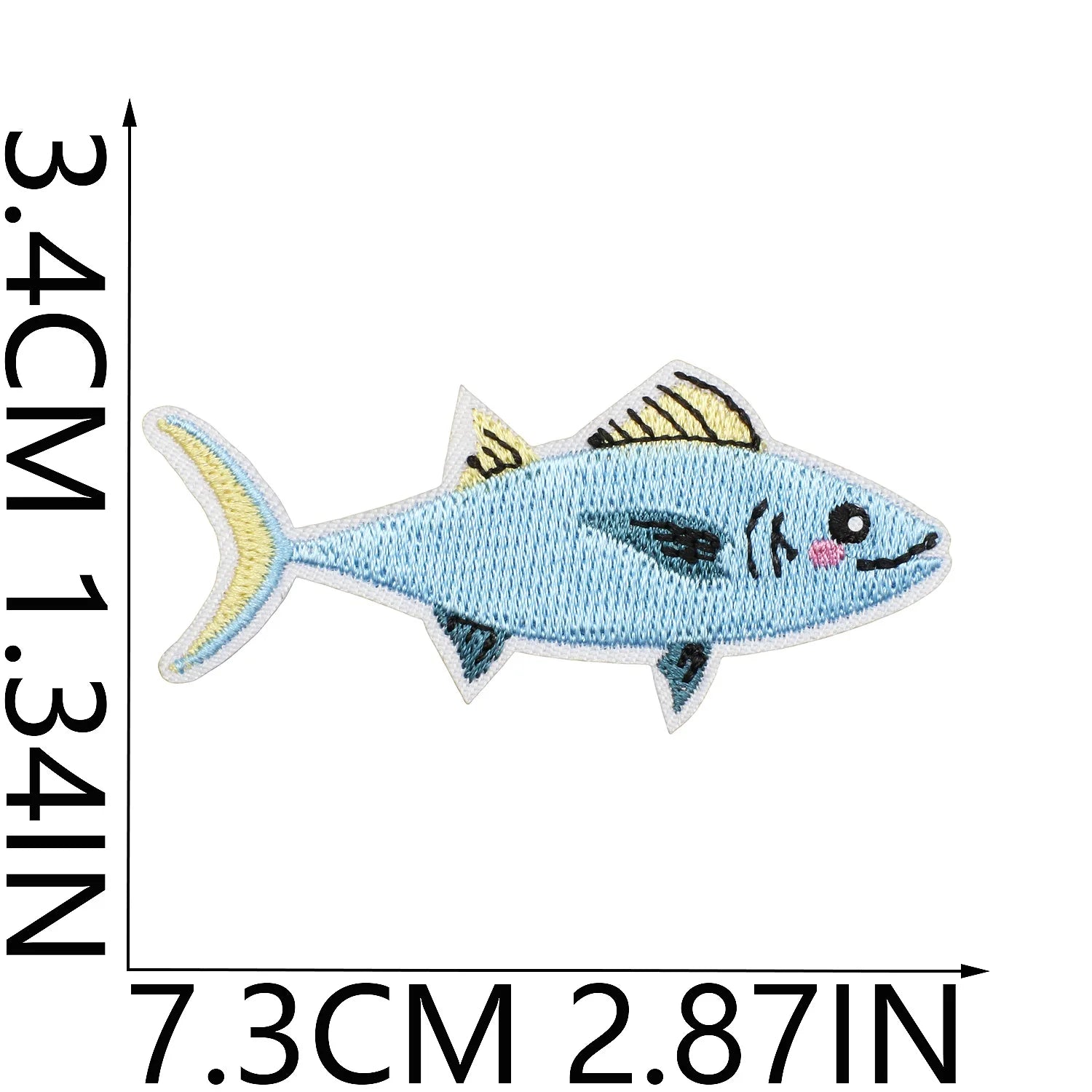 10PCS Marine Creature Embroidered Patches Iron On Patches For Clothes DIY Shark Dolphin Patch Jellyfish Conch Octopus Patch