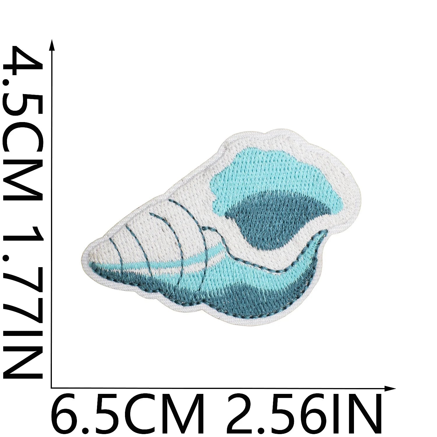 10PCS Marine Creature Embroidered Patches Iron On Patches For Clothes DIY Shark Dolphin Patch Jellyfish Conch Octopus Patch
