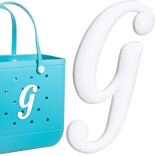 1pc Decorative Letter for Handbag, Color White Alphabet Letters Decor Accessories Alphabet 3D Letters for Beach Tote Bag