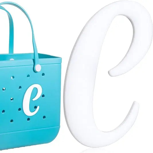 1pc Decorative Letter for Handbag, Color White Alphabet Letters Decor Accessories Alphabet 3D Letters for Beach Tote Bag