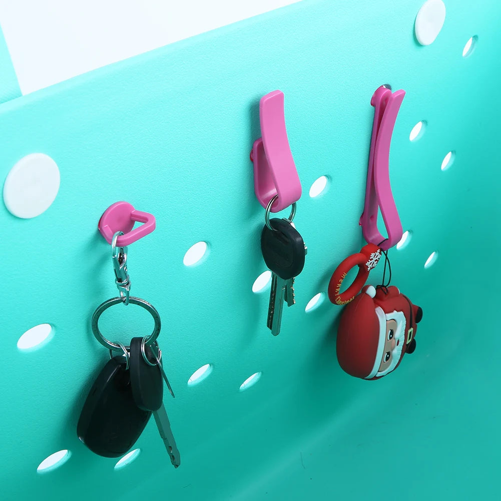 3Pcs/Set Plastics Hooks Multi-Purpose Insert Charm Hooks Universal Key Holder Organizer for Bogg Tote Bag