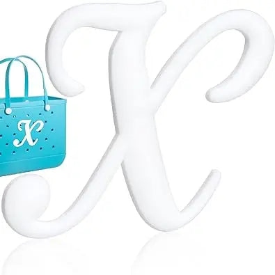 1pc Decorative Letter for Handbag, Color White Alphabet Letters Decor Accessories Alphabet 3D Letters for Beach Tote Bag