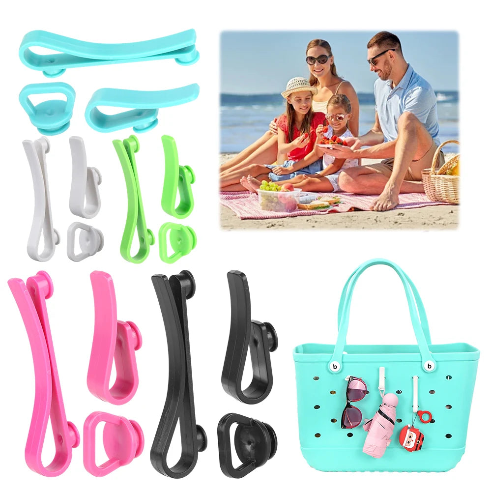 3Pcs/Set Plastics Hooks Multi-Purpose Insert Charm Hooks Universal Key Holder Organizer for Bogg Tote Bag