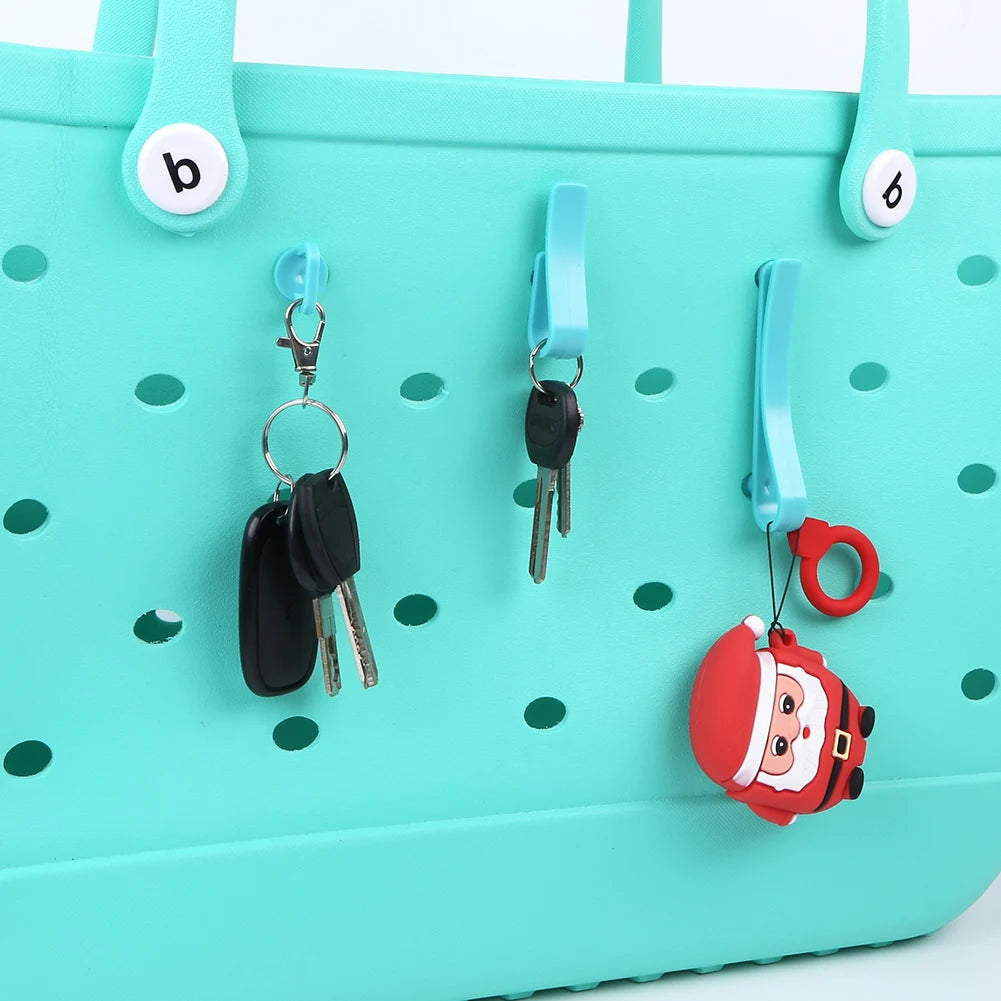 3Pcs/Set Plastics Hooks Multi-Purpose Insert Charm Hooks Universal Key Holder Organizer for Bogg Tote Bag