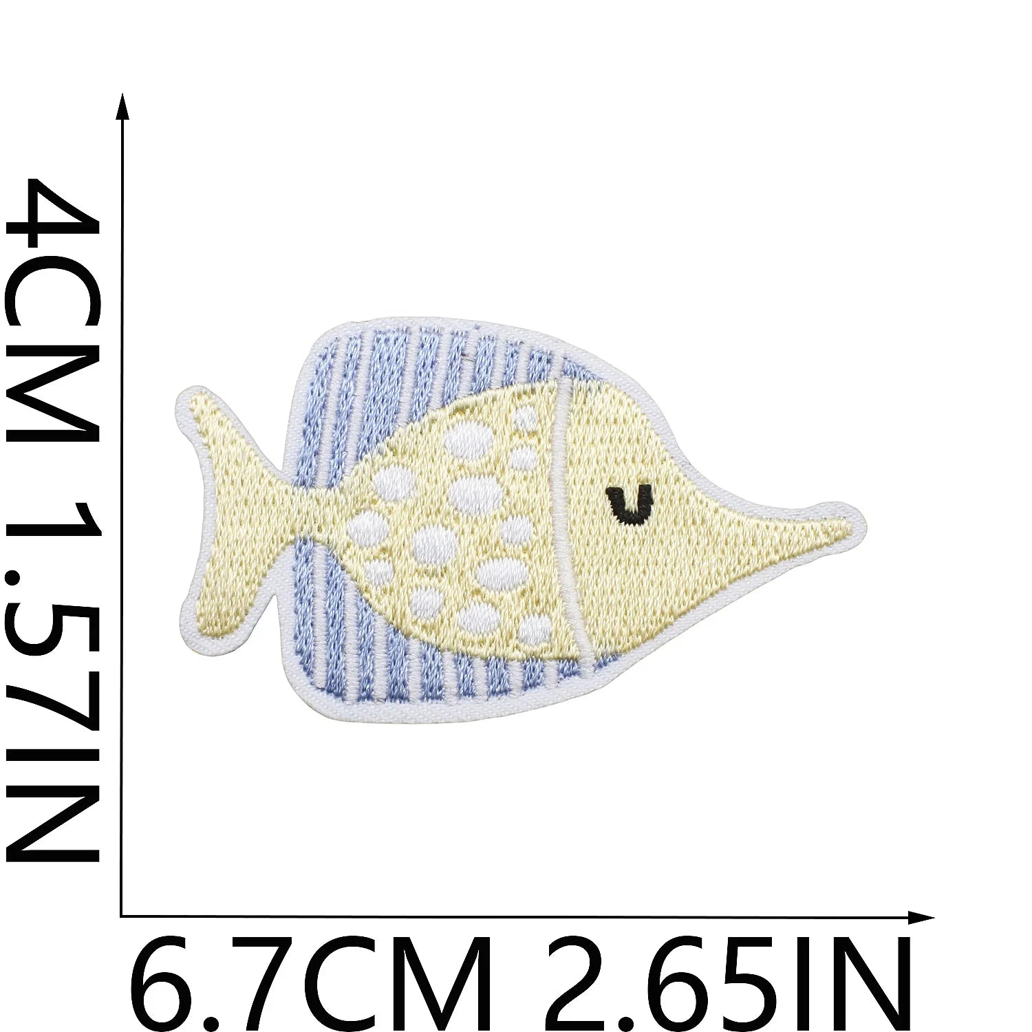 10PCS Marine Creature Embroidered Patches Iron On Patches For Clothes DIY Shark Dolphin Patch Jellyfish Conch Octopus Patch