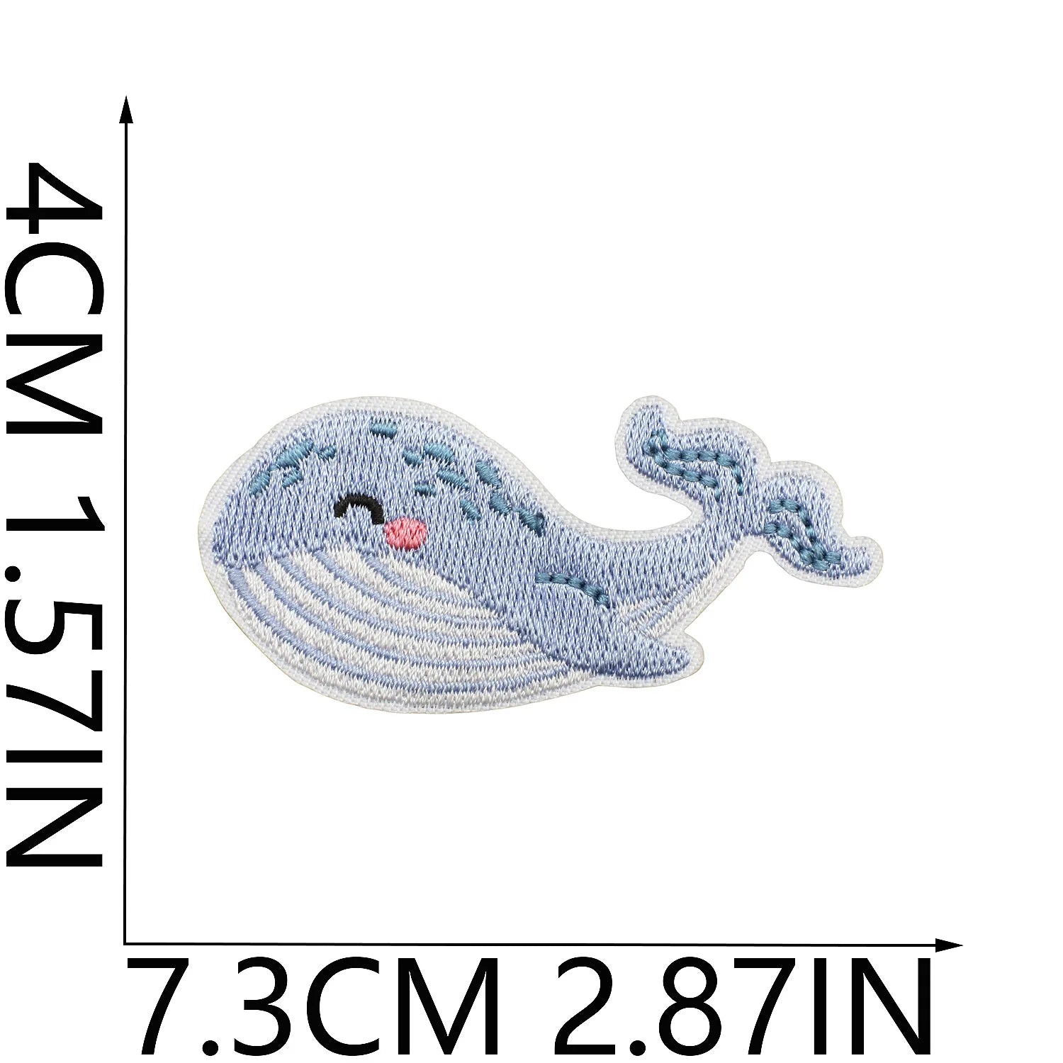 10PCS Marine Creature Embroidered Patches Iron On Patches For Clothes DIY Shark Dolphin Patch Jellyfish Conch Octopus Patch