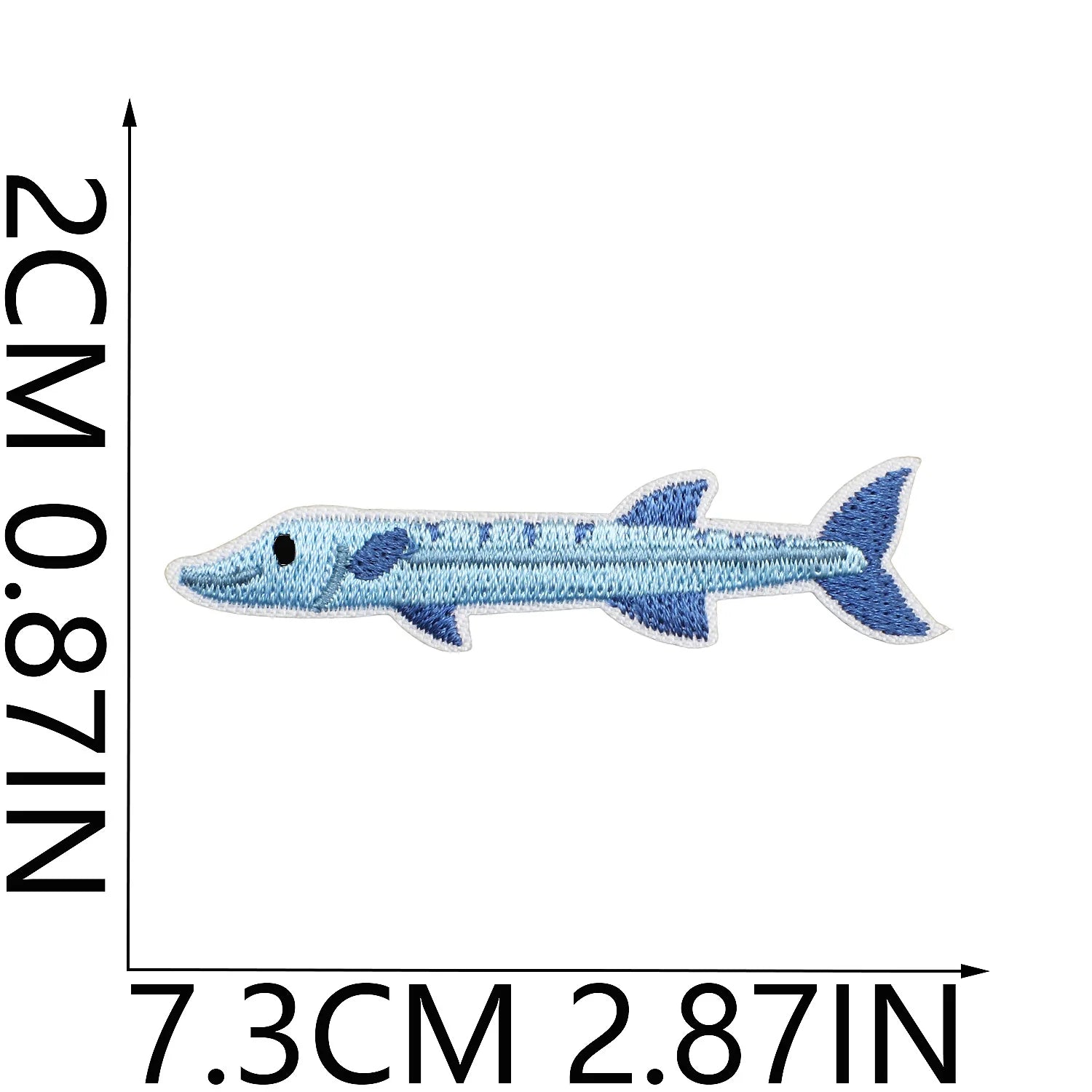 10PCS Marine Creature Embroidered Patches Iron On Patches For Clothes DIY Shark Dolphin Patch Jellyfish Conch Octopus Patch