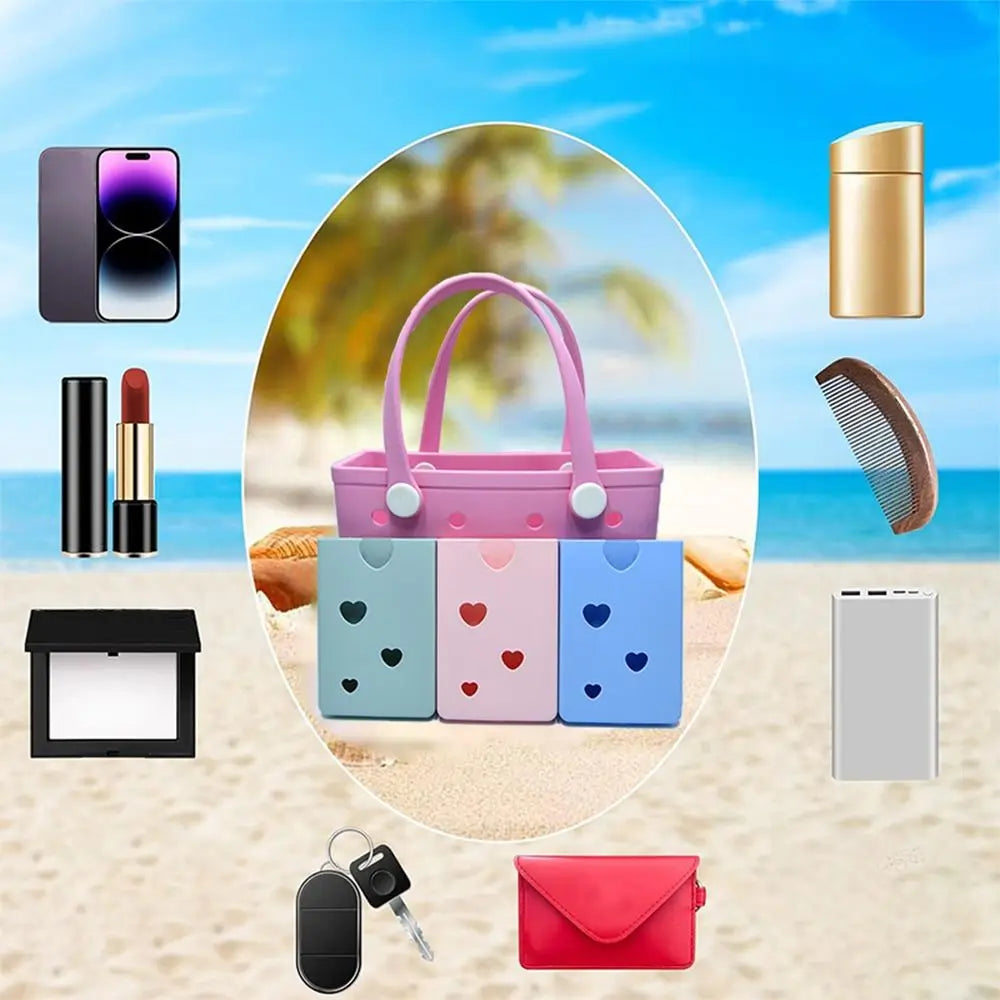 Silicone Beach Bag Phone Holder Connector Beach Bag Phone Case Insert Accessories Camping Hiking Tote Bags Phone Holder Keychain