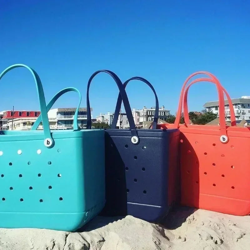 XL Beach Croc Bag EVA Rubber Waterproof Travel Picnic Storage Basket Extra Large Women Shopping Handbag Sac Jelly Beach Tote Bag