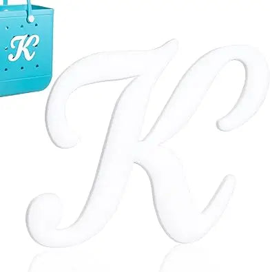 1pc Decorative Letter for Handbag, Color White Alphabet Letters Decor Accessories Alphabet 3D Letters for Beach Tote Bag