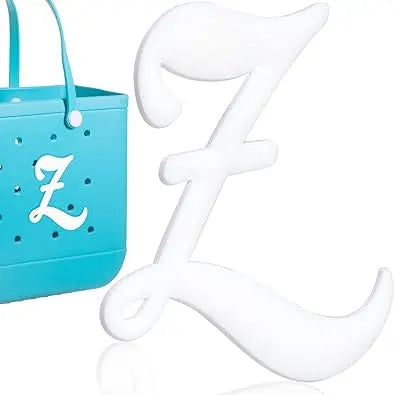 1pc Decorative Letter for Handbag, Color White Alphabet Letters Decor Accessories Alphabet 3D Letters for Beach Tote Bag