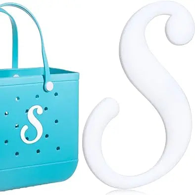 1pc Decorative Letter for Handbag, Color White Alphabet Letters Decor Accessories Alphabet 3D Letters for Beach Tote Bag